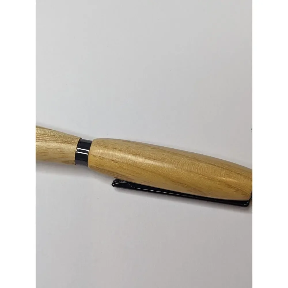 Slimline Twist Pen Gun Metal Finish Pine Body Hand‎ Turned Pen